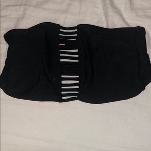 Black bandeau bikini top